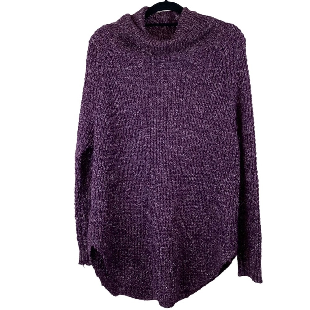 Free People Deep Purple Turtleneck Sweater